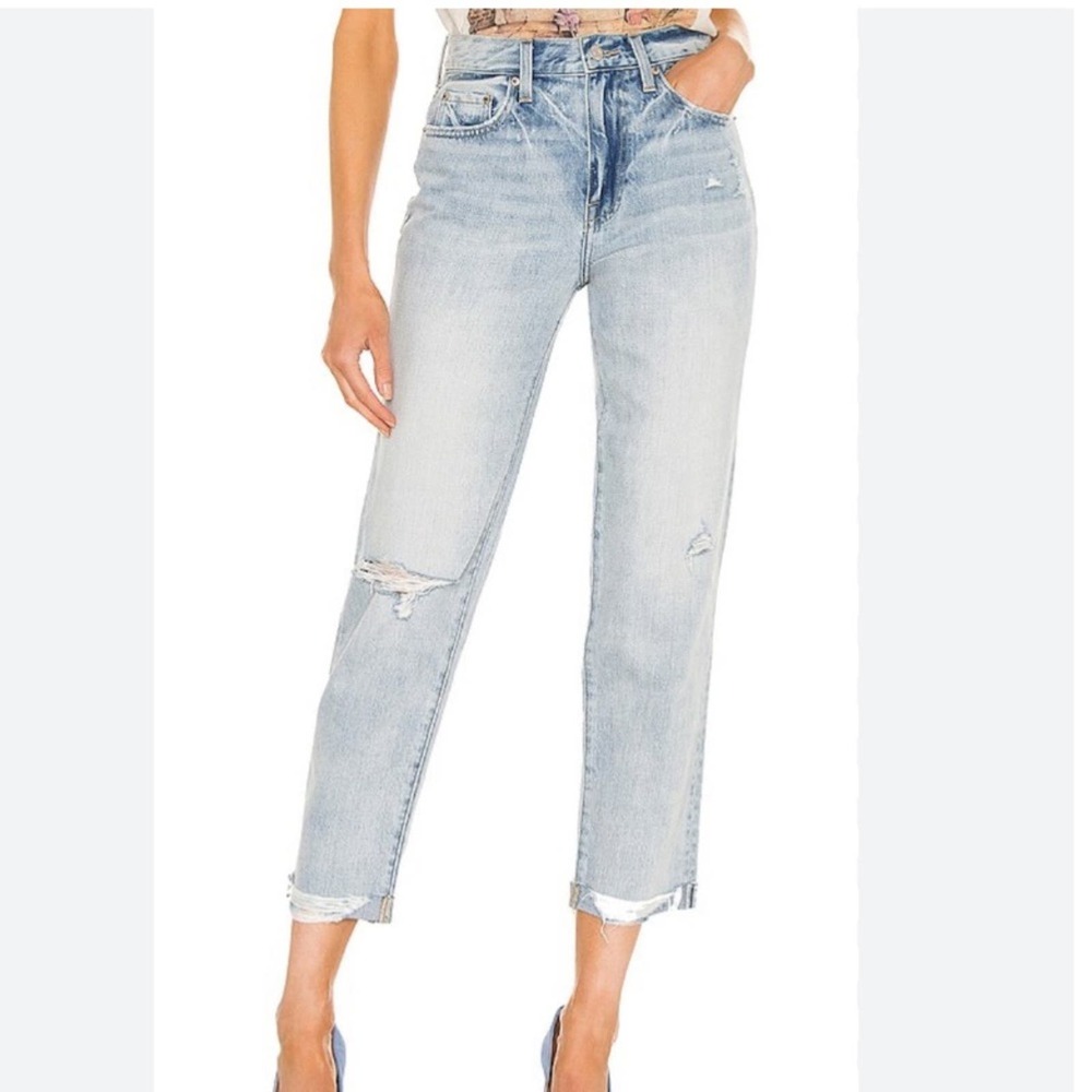 pistola Light Wash High-Rise Straight Jeans